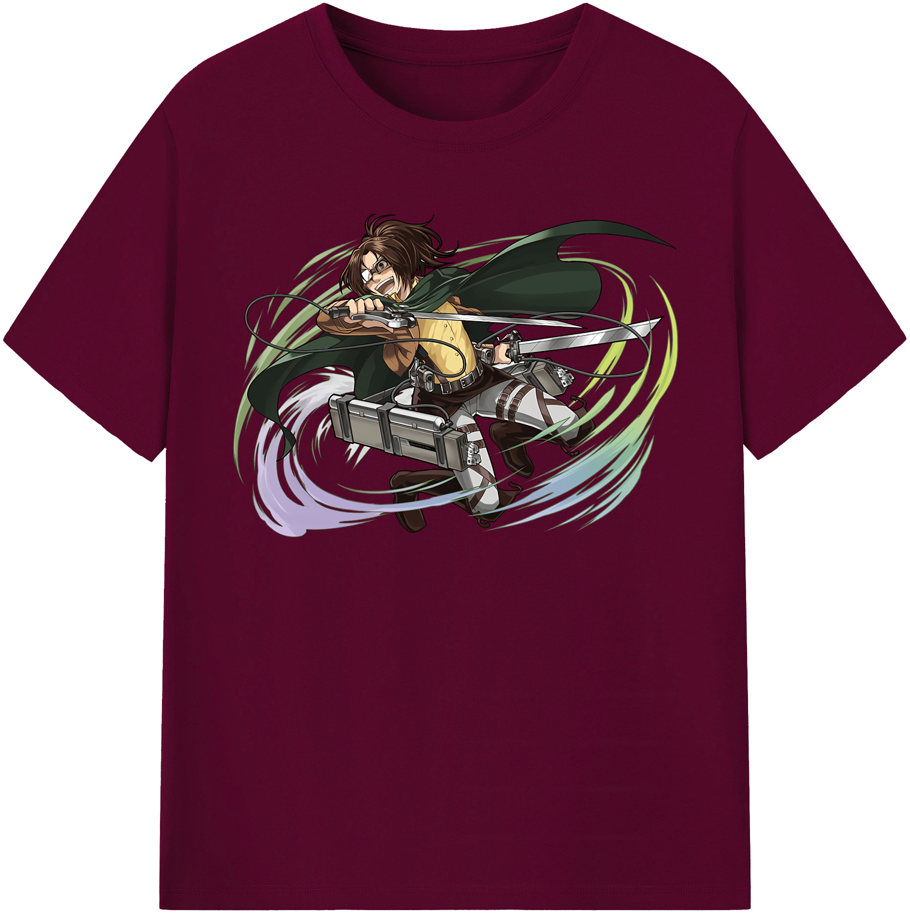 （画像用） 進撃の巨人 ハンジ·ゾエ Attack on Titan Hanji Zoe レディースカジュアルプリントTシャツ（綿100％）